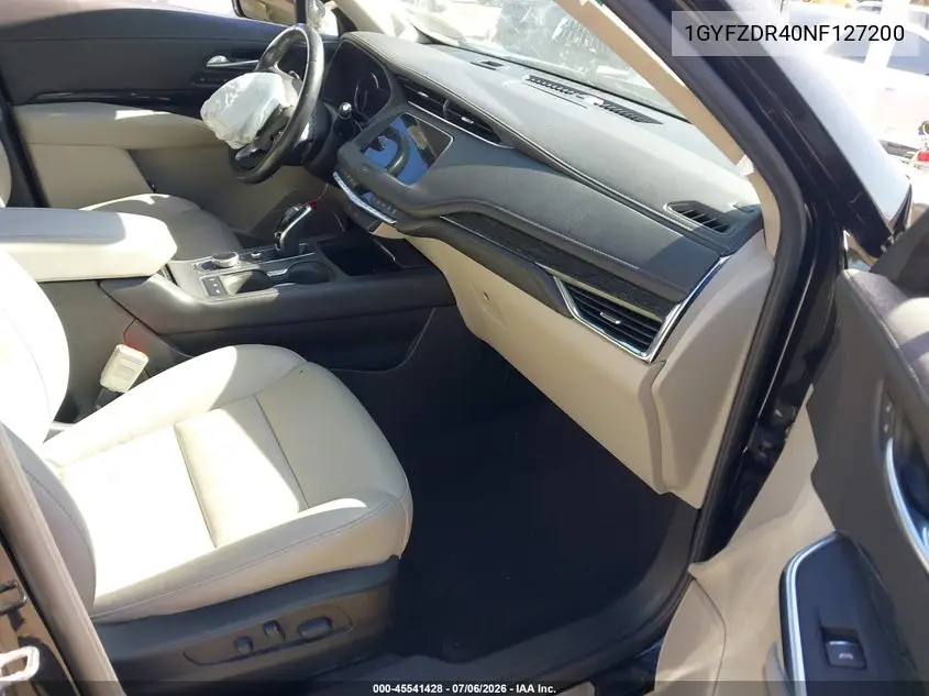 2022 Cadillac Xt4 Awd Premium Luxury VIN: 1GYFZDR40NF127200 Lot: 45541428