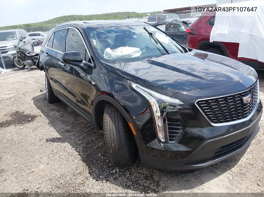 2023 Cadillac Xt4 Fwd Luxury VIN: 1GYAZAR43PF107647 Lot: 45118842