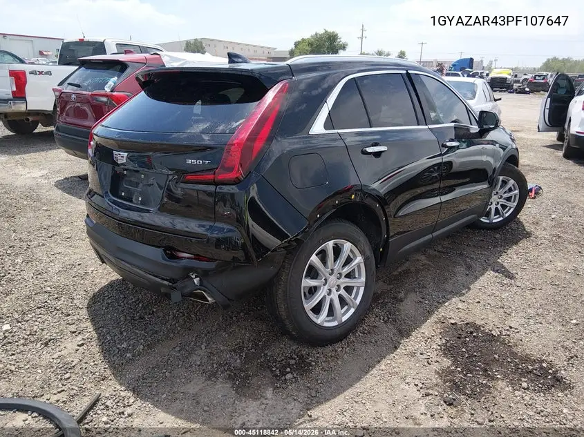 2023 Cadillac Xt4 Fwd Luxury VIN: 1GYAZAR43PF107647 Lot: 45118842