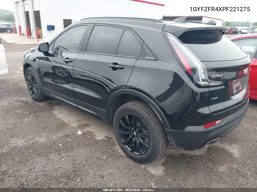 2023 Cadillac Xt4 Awd Sport VIN: 1GYFZFR4XPF221275 Lot: 45171453