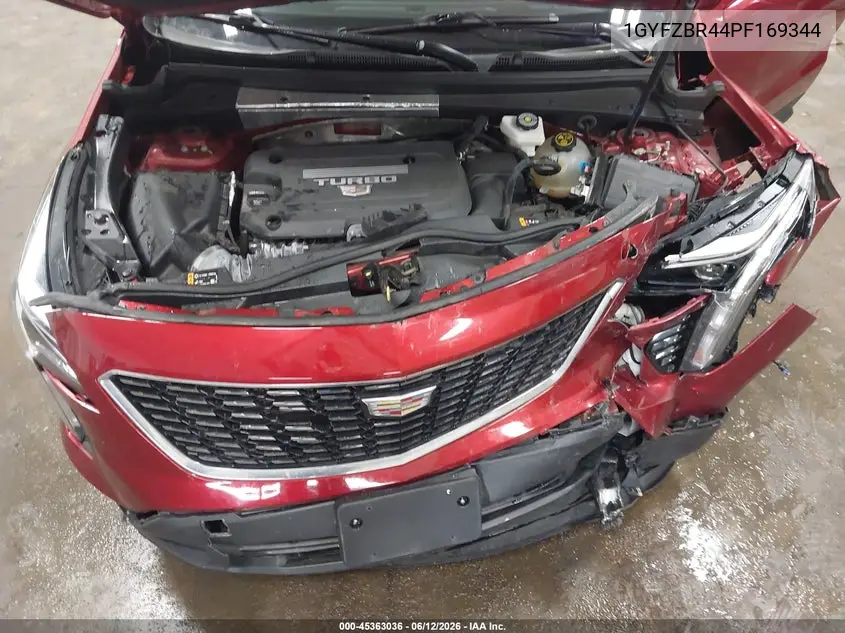 2023 Cadillac Xt4 Awd Luxury VIN: 1GYFZBR44PF169344 Lot: 45363036