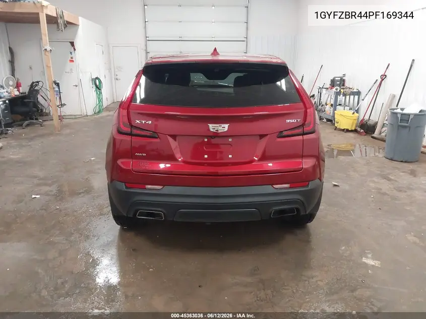 2023 Cadillac Xt4 Awd Luxury VIN: 1GYFZBR44PF169344 Lot: 45363036