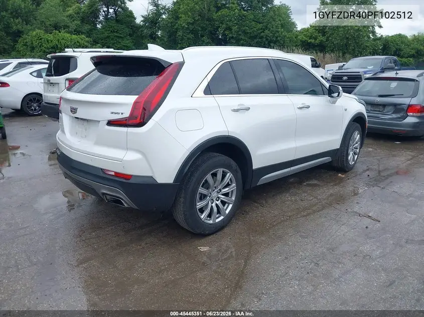 2023 Cadillac Xt4 Awd Premium Luxury VIN: 1GYFZDR40PF102512 Lot: 45445351