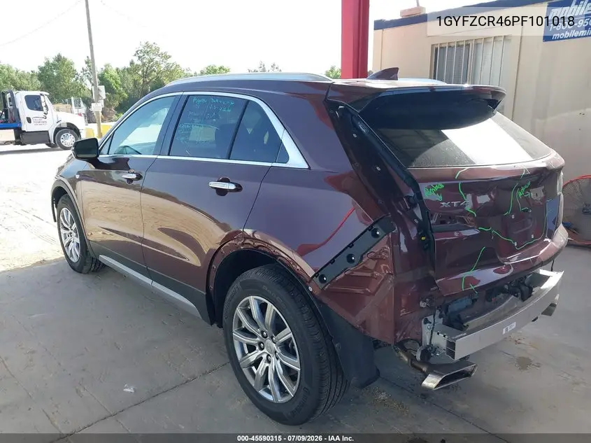 2023 Cadillac Xt4 Fwd Premium Luxury VIN: 1GYFZCR46PF101018 Lot: 45590315