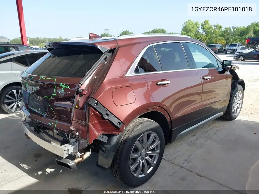 2023 Cadillac Xt4 Fwd Premium Luxury VIN: 1GYFZCR46PF101018 Lot: 45590315