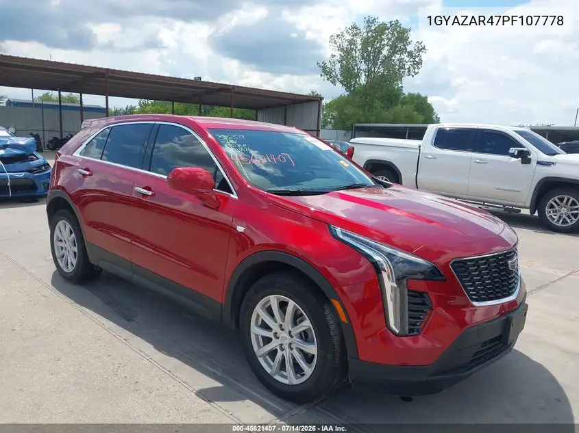 2023 Cadillac Xt4 Fwd Luxury VIN: 1GYAZAR47PF107778 Lot: 45621407