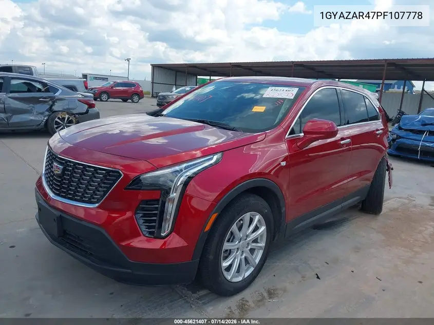 2023 Cadillac Xt4 Fwd Luxury VIN: 1GYAZAR47PF107778 Lot: 45621407