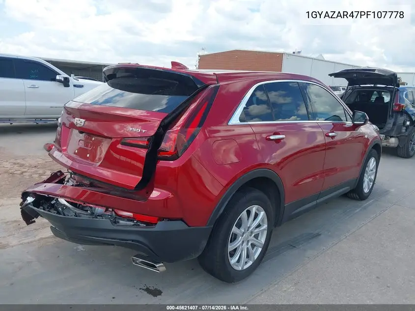 2023 Cadillac Xt4 Fwd Luxury VIN: 1GYAZAR47PF107778 Lot: 45621407