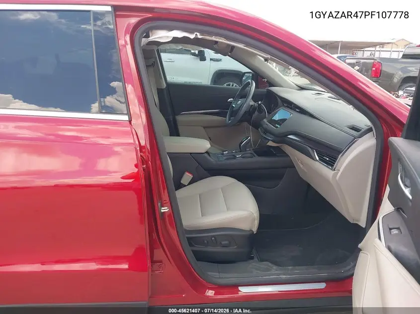 2023 Cadillac Xt4 Fwd Luxury VIN: 1GYAZAR47PF107778 Lot: 45621407