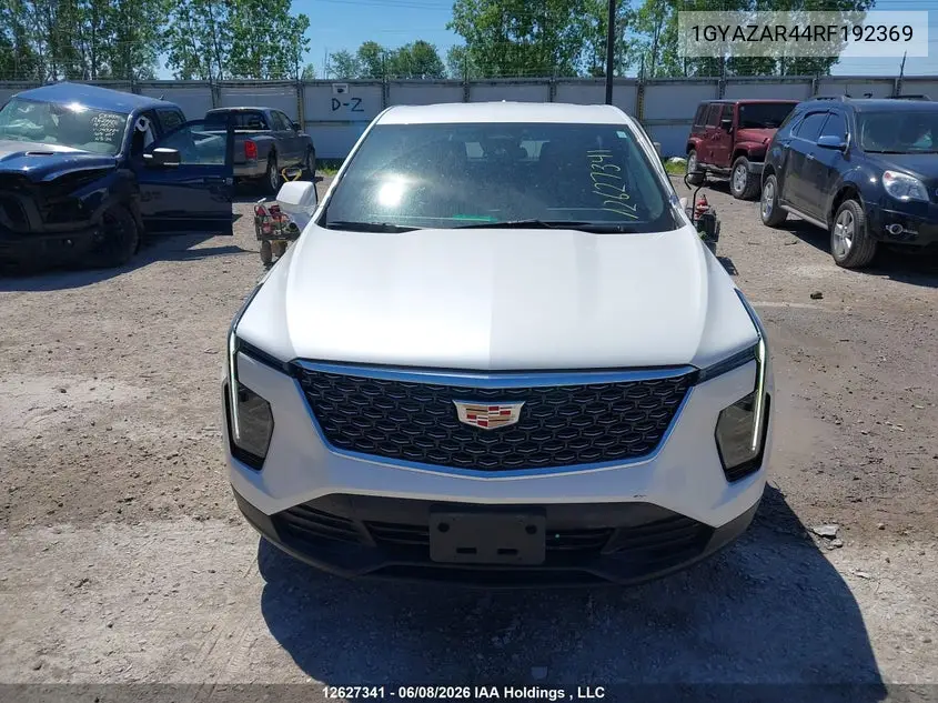 2024 Cadillac Xt4 Luxury VIN: 1GYAZAR44RF192369 Lot: 12627341