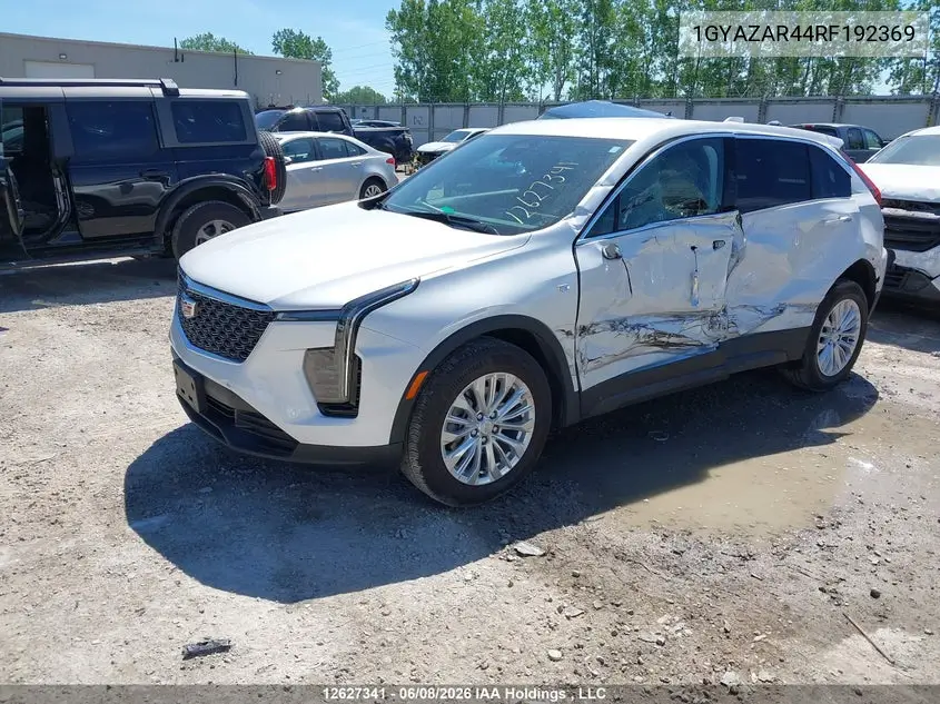 2024 Cadillac Xt4 Luxury VIN: 1GYAZAR44RF192369 Lot: 12627341