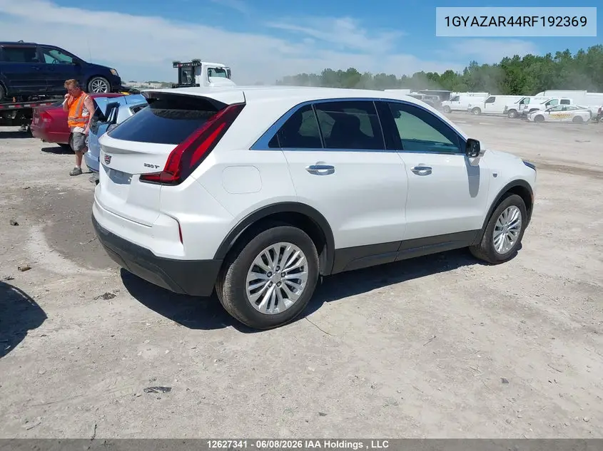2024 Cadillac Xt4 Luxury VIN: 1GYAZAR44RF192369 Lot: 12627341