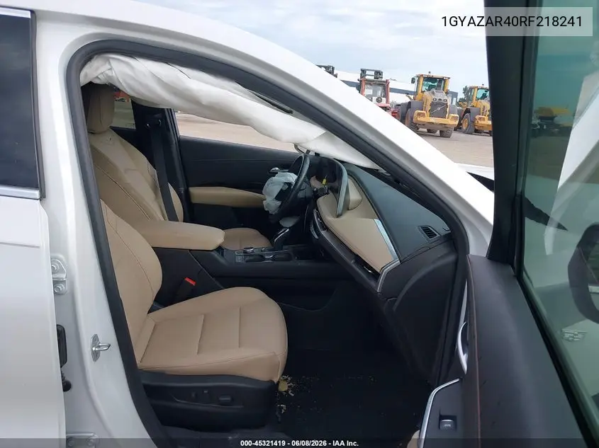2024 Cadillac Xt4 Fwd Luxury VIN: 1GYAZAR40RF218241 Lot: 45321419