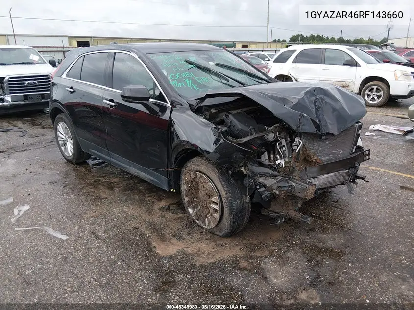 2024 Cadillac Xt4 Fwd Luxury VIN: 1GYAZAR46RF143660 Lot: 45349980