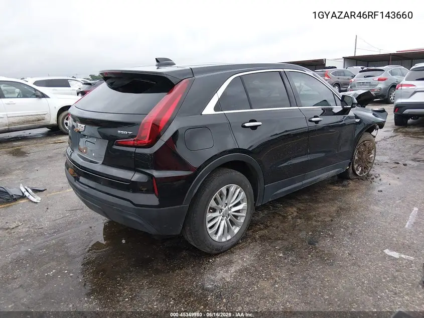 2024 Cadillac Xt4 Fwd Luxury VIN: 1GYAZAR46RF143660 Lot: 45349980