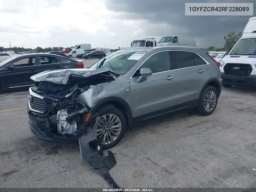 2024 Cadillac Xt4 Fwd Premium Luxury VIN: 1GYFZCR42RF228089 Lot: 45425529