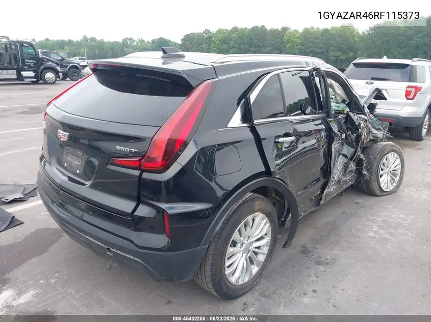 2024 Cadillac Xt4 Fwd Luxury VIN: 1GYAZAR46RF115373 Lot: 45432250