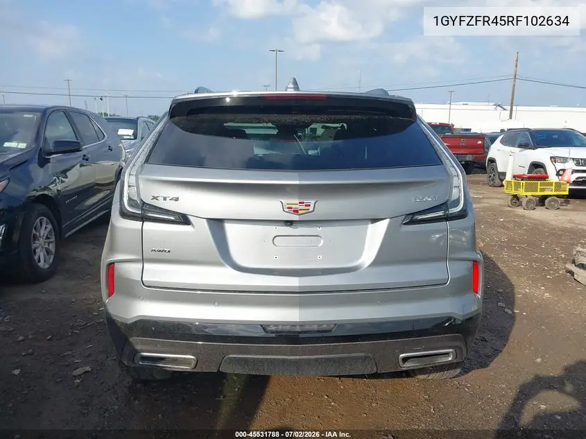 2024 Cadillac Xt4 Sport VIN: 1GYFZFR45RF102634 Lot: 45531788