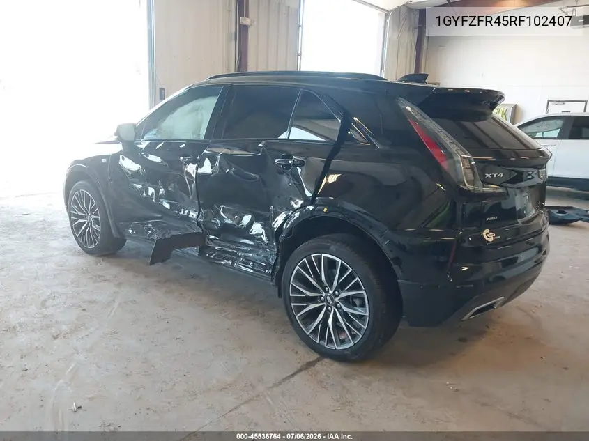 2024 Cadillac Xt4 Awd Sport VIN: 1GYFZFR45RF102407 Lot: 45536764