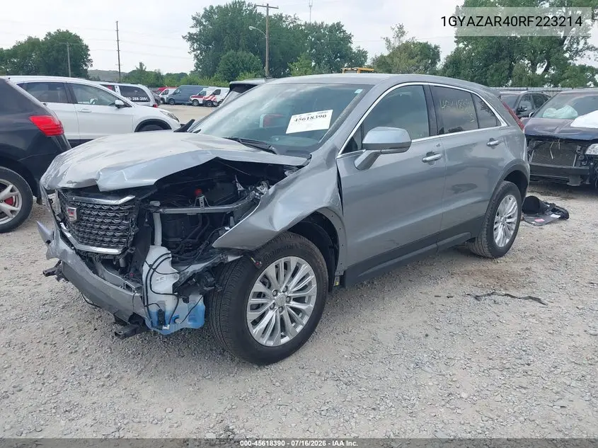 2024 Cadillac Xt4 Fwd Luxury VIN: 1GYAZAR40RF223214 Lot: 45618390