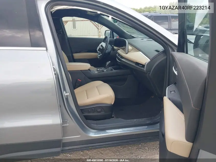 2024 Cadillac Xt4 Fwd Luxury VIN: 1GYAZAR40RF223214 Lot: 45618390