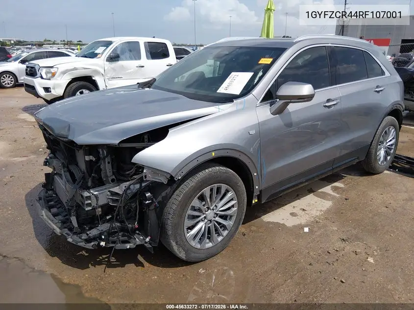 2024 Cadillac Xt4 Fwd Premium Luxury VIN: 1GYFZCR44RF107001 Lot: 45633272