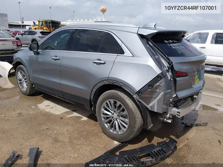 2024 Cadillac Xt4 Fwd Premium Luxury VIN: 1GYFZCR44RF107001 Lot: 45633272