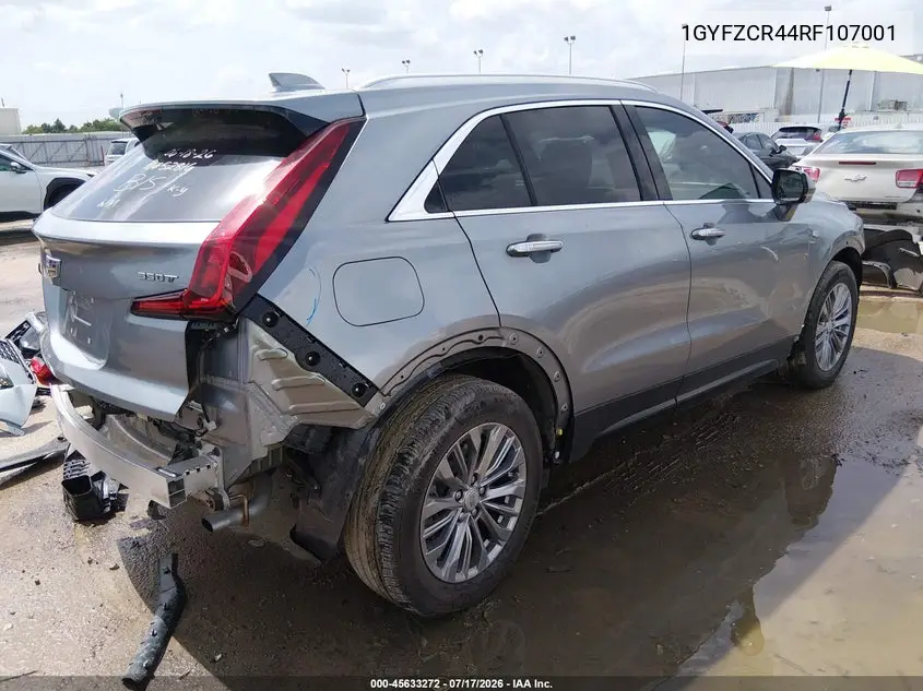 2024 Cadillac Xt4 Fwd Premium Luxury VIN: 1GYFZCR44RF107001 Lot: 45633272