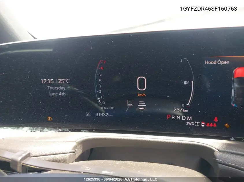 2025 Cadillac Xt4 Premium Luxury VIN: 1GYFZDR46SF160763 Lot: 12625996