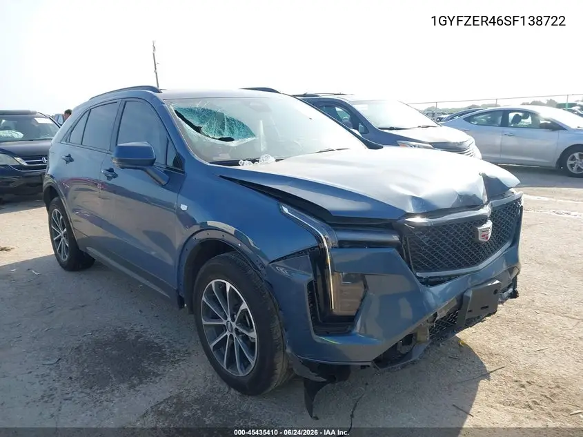 2025 Cadillac Xt4 Fwd Sport VIN: 1GYFZER46SF138722 Lot: 45435410