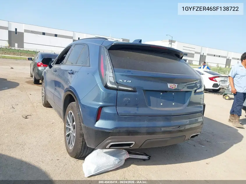 2025 Cadillac Xt4 Fwd Sport VIN: 1GYFZER46SF138722 Lot: 45435410