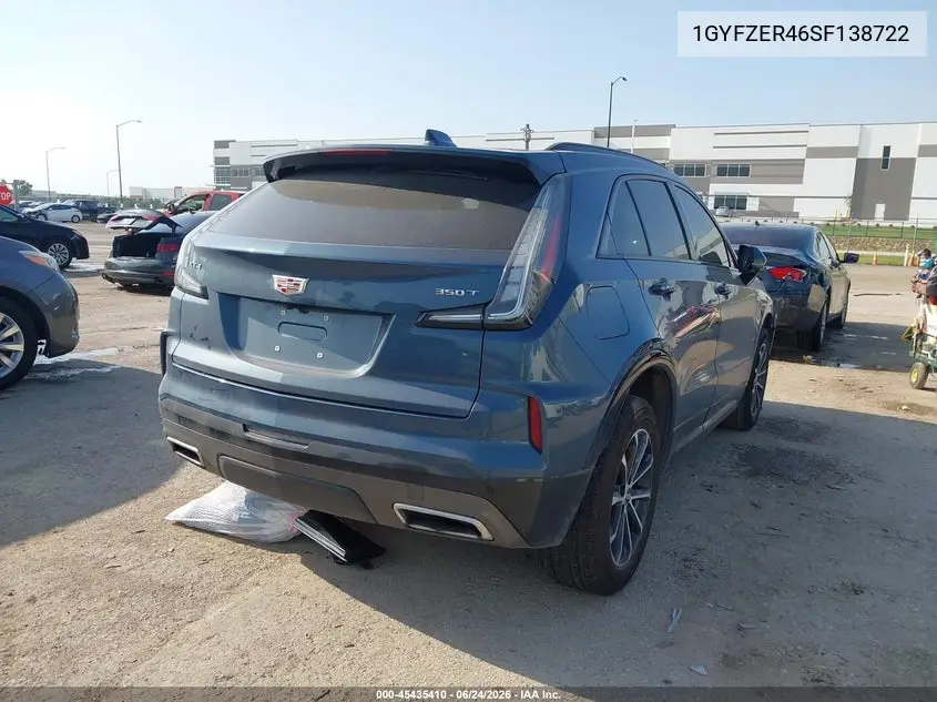 2025 Cadillac Xt4 Fwd Sport VIN: 1GYFZER46SF138722 Lot: 45435410