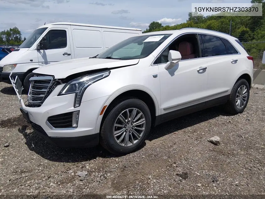 2017 Cadillac Xt5 Luxury VIN: 1GYKNBRS7HZ303370 Lot: 45386279