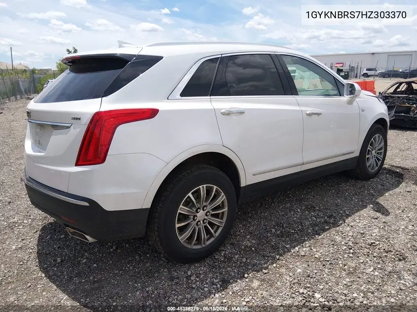 2017 Cadillac Xt5 Luxury VIN: 1GYKNBRS7HZ303370 Lot: 45386279