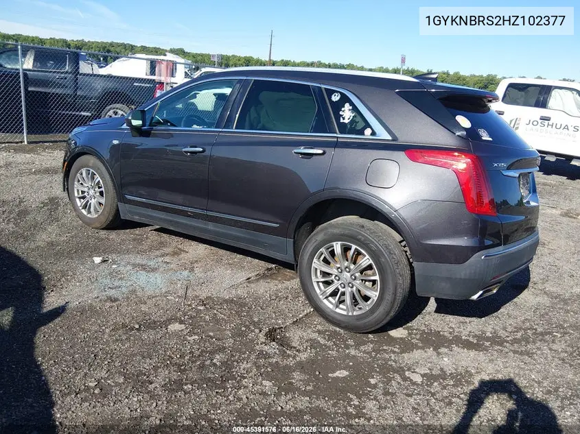 2017 Cadillac Xt5 Luxury VIN: 1GYKNBRS2HZ102377 Lot: 45391576