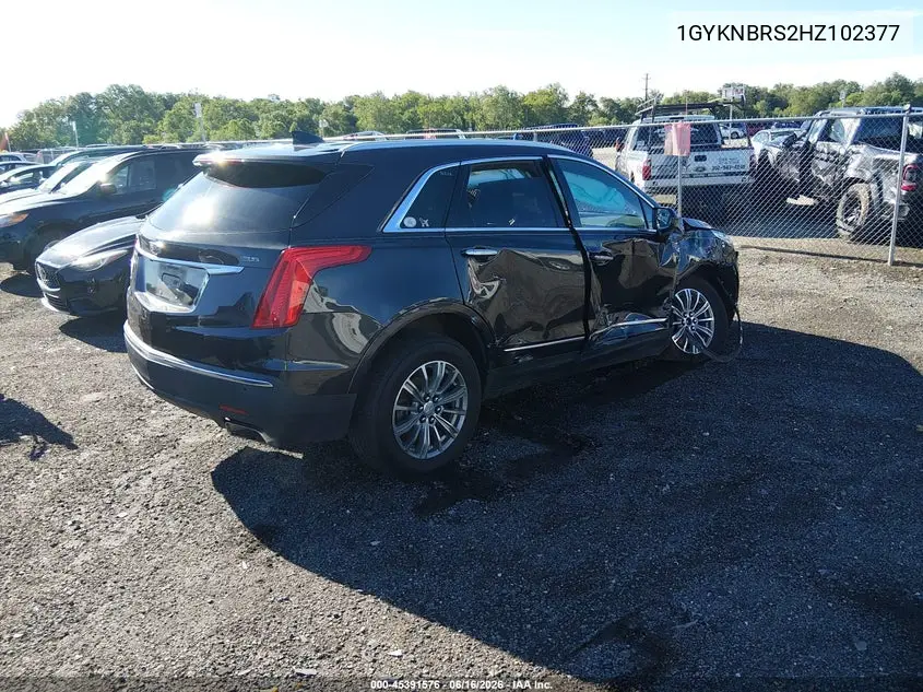 2017 Cadillac Xt5 Luxury VIN: 1GYKNBRS2HZ102377 Lot: 45391576