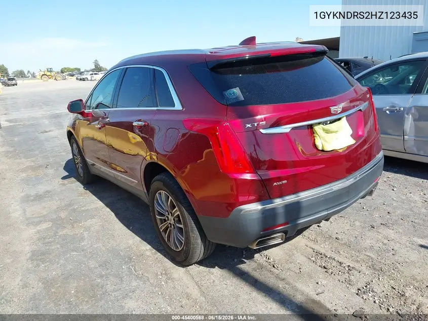 2017 Cadillac Xt5 Luxury VIN: 1GYKNDRS2HZ123435 Lot: 45400568