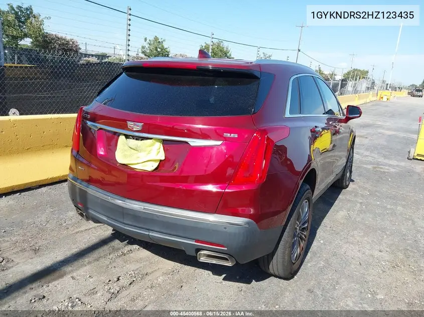 2017 Cadillac Xt5 Luxury VIN: 1GYKNDRS2HZ123435 Lot: 45400568