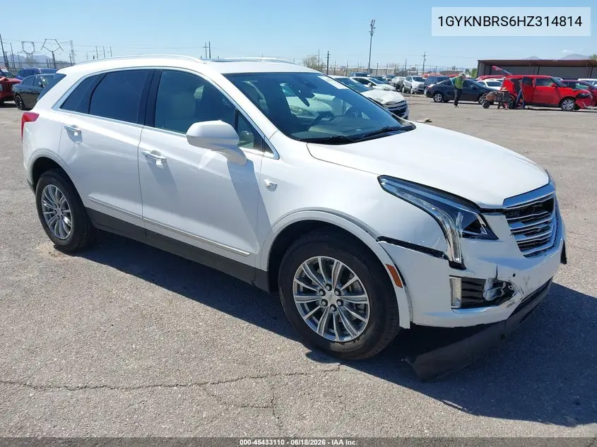 2017 Cadillac Xt5 Luxury VIN: 1GYKNBRS6HZ314814 Lot: 45433110