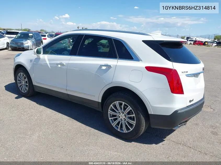 2017 Cadillac Xt5 Luxury VIN: 1GYKNBRS6HZ314814 Lot: 45433110