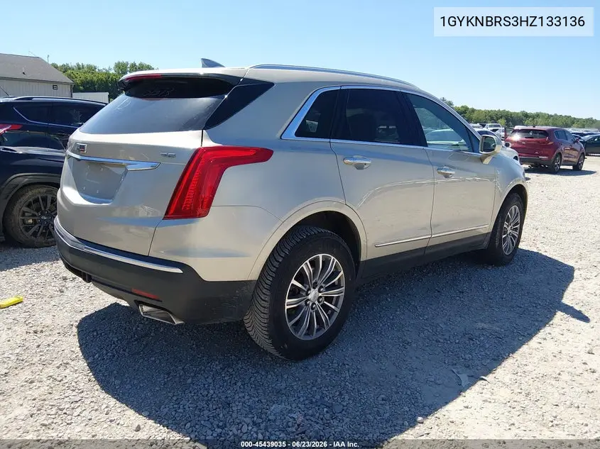 2017 Cadillac Xt5 Luxury VIN: 1GYKNBRS3HZ133136 Lot: 45439035