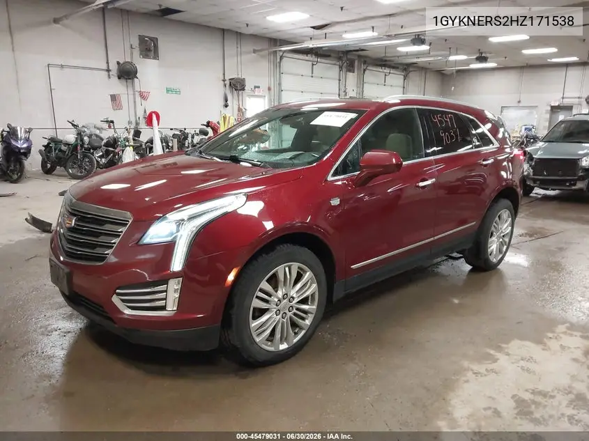 2017 Cadillac Xt5 Premium Luxury VIN: 1GYKNERS2HZ171538 Lot: 45479031