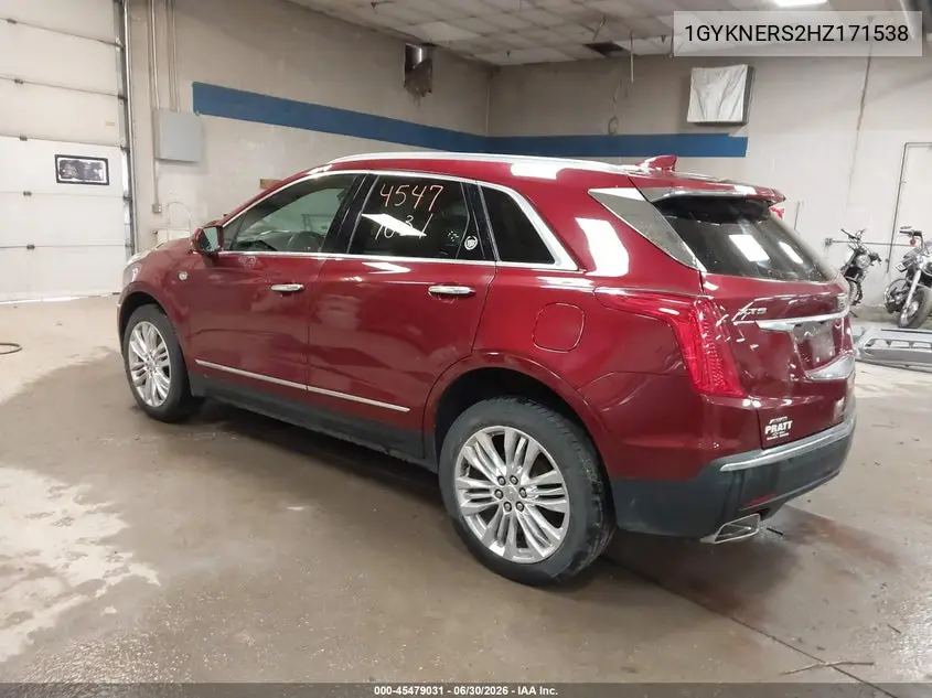2017 Cadillac Xt5 Premium Luxury VIN: 1GYKNERS2HZ171538 Lot: 45479031