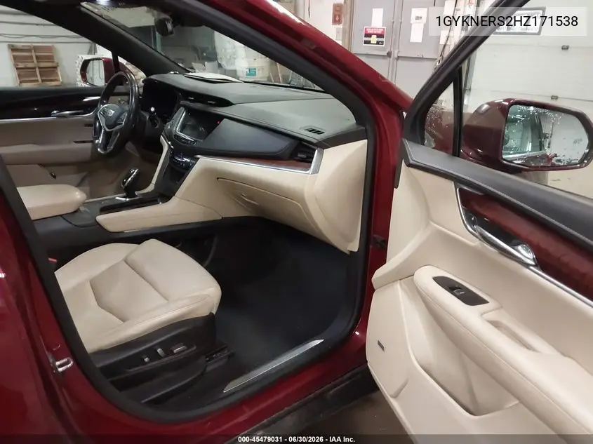 2017 Cadillac Xt5 Premium Luxury VIN: 1GYKNERS2HZ171538 Lot: 45479031