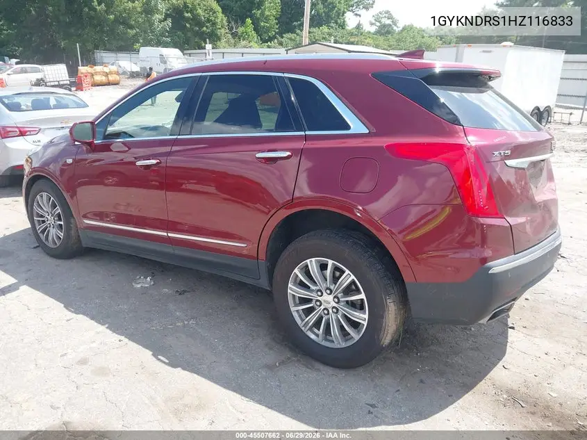 2017 Cadillac Xt5 Luxury VIN: 1GYKNDRS1HZ116833 Lot: 45507662