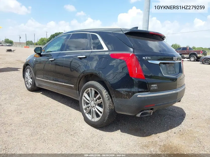 2017 Cadillac Xt5 Premium Luxury VIN: 1GYKNERS1HZ279259 Lot: 45522158