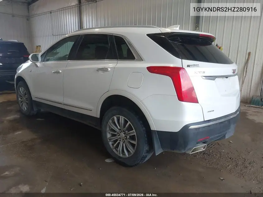 2017 Cadillac Xt5 Luxury VIN: 1GYKNDRS2HZ280916 Lot: 45534771