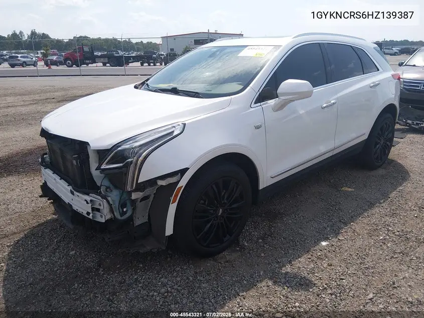 2017 Cadillac Xt5 Premium Luxury VIN: 1GYKNCRS6HZ139387 Lot: 45543321