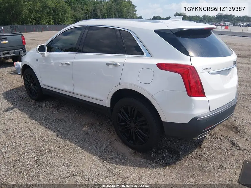 2017 Cadillac Xt5 Premium Luxury VIN: 1GYKNCRS6HZ139387 Lot: 45543321