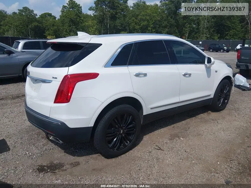 2017 Cadillac Xt5 Premium Luxury VIN: 1GYKNCRS6HZ139387 Lot: 45543321
